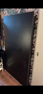 EETTAFEL IKEA ZWART UITSCHUIFBAAR, Huis en Inrichting, Ophalen, 50 tot 100 cm, Zo goed als nieuw, Vijf personen of meer