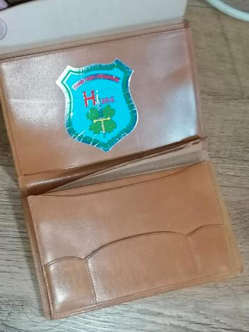 432e Batalion Infantrie Band Oud Strijders leren portomonee  beschikbaar voor biedingen