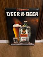 Jagermeister Reclamebord Blik - Deer & Beer, Ophalen of Verzenden, Gebruikt, Reclamebord