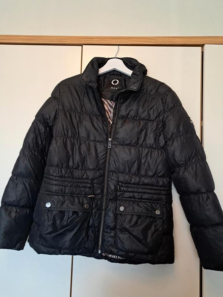 Zwarte Mox Winterjas - Maat M, Kleding | Dames, Jassen | Winter, Gedragen, Maat 38/40 (M), Zwart, Ophalen of Verzenden