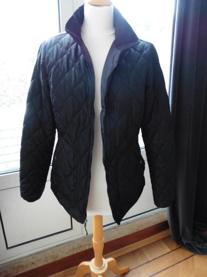 Zwarte jas jack doorgestikt herfst seizoen EDDIE BAUER mt M, Kleding | Dames, Jassen | Zomer, Zo goed als nieuw, Maat 38/40 (M)