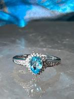 Topaas swiss blue beschermt geluk welvaart succes eyecatcher, Sieraden, Tassen en Uiterlijk, Ringen, Blauw, Nieuw, Ophalen of Verzenden