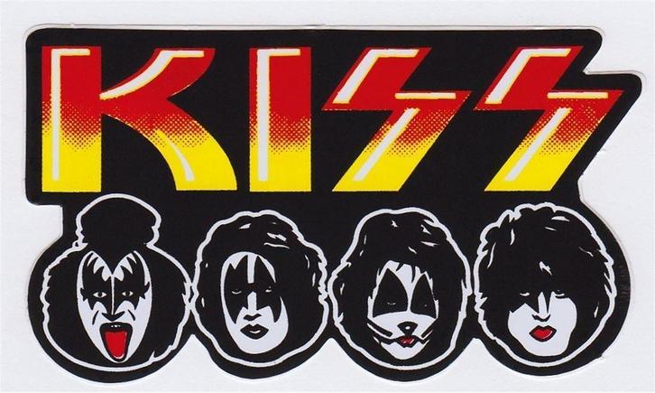 Kiss sticker #1, Verzamelen, Muziek, Artiesten en Beroemdheden, Nieuw, Foto of Kaart, Ophalen of Verzenden