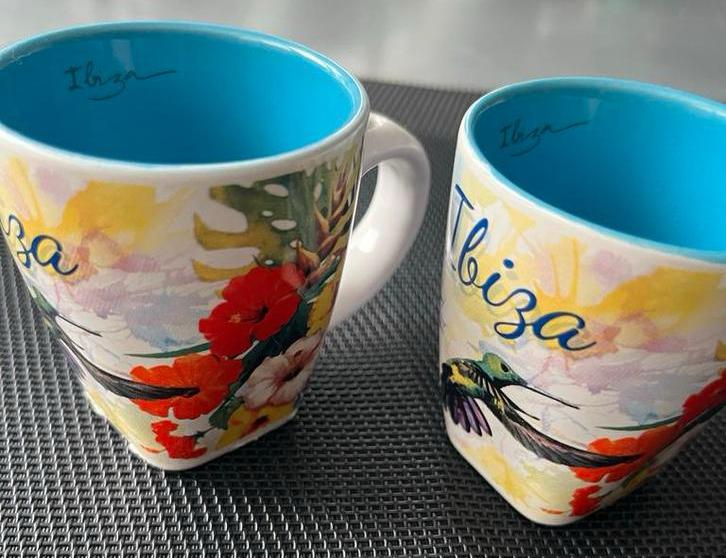 Twee Ibiza espresso kopjes, Huis en Inrichting, Keramiek, Ophalen of Verzenden, Zo goed als nieuw, Overige stijlen