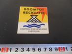 sticker ROOMPOT recreatie Camping Zwemparadijs Kamperland, Ophalen, Zo goed als nieuw, Bedrijf of Vereniging