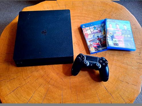Playstation 4 + 2 games, Spelcomputers en Games, Spelcomputers | Sony PlayStation 4, Zo goed als nieuw, Met 1 controller, Ophalen