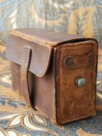 Mooie antieke verrekijker uit Frankrijk in leder foedraal., Antiek en Kunst, Ophalen of Verzenden