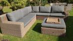 Mooie grote loungeset met erg mooie kussens, Tuin en Terras, Ophalen, Gebruikt, Wicker, Bank