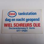 Oude sticker.   ESSO Tankstation WIEL SCHREURS OLIE.  Venlo., Verzamelen, Ophalen of Verzenden, Zo goed als nieuw, Overige typen