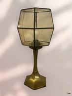 Vintage Glashütte Limburg Mid-Century   Messing &Rookglas, Ophalen