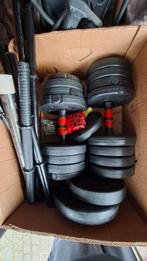 gewichten set 71.5 kg met halters, Ophalen, Zo goed als nieuw, Halterset