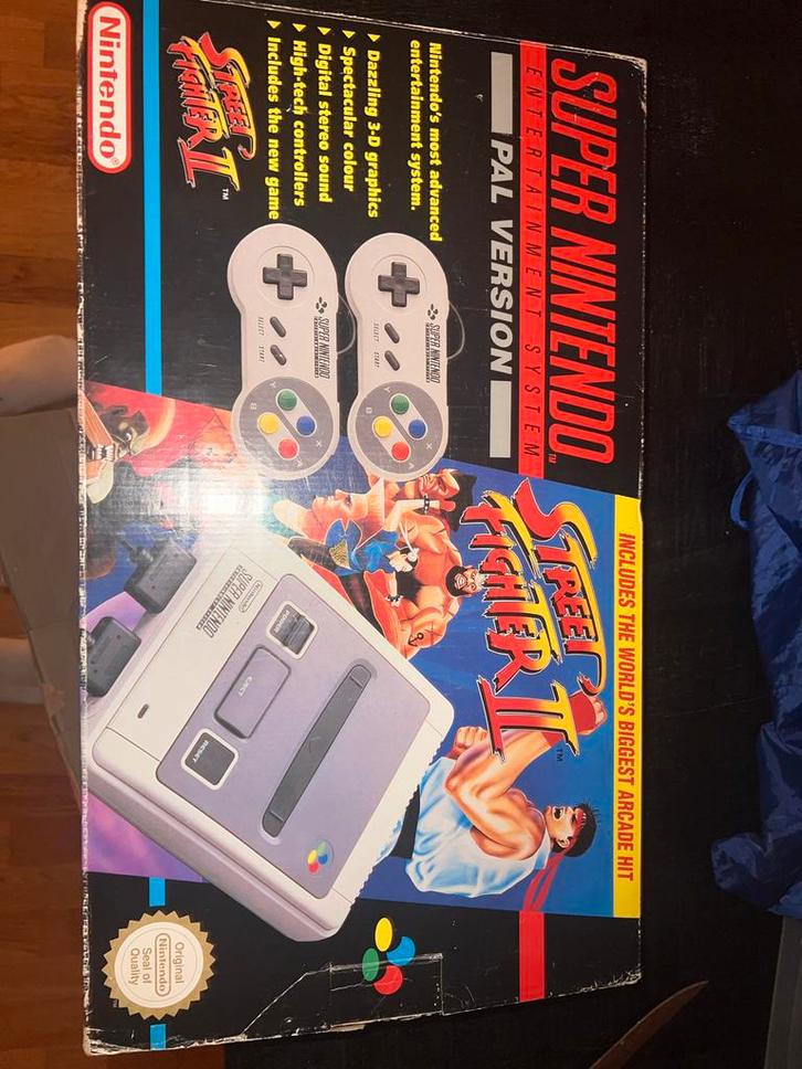Street fighter 2 snes system compleet, Spelcomputers en Games, Spelcomputers | Nintendo Super NES, Zo goed als nieuw, Met 1 controller