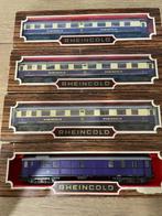 4 x Liliput wagons van de Rheingold Expres - in matige OVP, Ophalen, Gelijkstroom, Wagon, Zo goed als nieuw