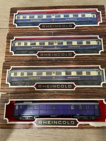 4 x Liliput wagons van de Rheingold Expres - in matige OVP beschikbaar voor biedingen