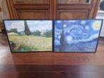 2 posters met houten lijst Vincent van Gogh, Ophalen of Verzenden, Zo goed als nieuw, Schilderij, 75 cm of meer