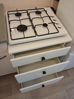 4-pits gas plaat, Huis en Inrichting, Keuken | Complete keukens, Ophalen, Gebruikt, Overige materialen, Wit
