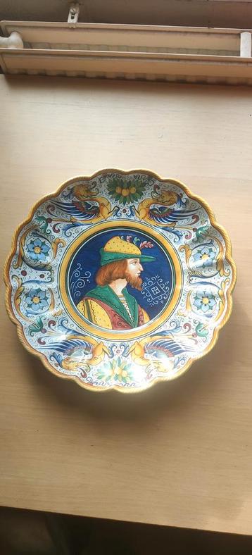 Decoratief Bord S. Volpi Deruta - Ø 39cm beschikbaar voor biedingen