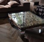 Rofra Home Salontafel met Glasplaat 90x90, Ophalen, 50 tot 100 cm, 50 tot 100 cm, Zo goed als nieuw