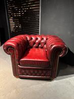 Antiekrode Engelse Chesterfield Clubfauteuil, Zo goed als nieuw, 100 tot 125 cm, Klassiek Chique, Chesterfield