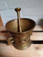 Vijzel Gietijzeren koperen vijzel , erg mooi, nu €39,95, Antiek en Kunst, Ophalen of Verzenden