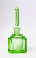 Art Deco uraniumglas parfumfles, ca. 1920-1940, Antiek en Kunst, Antiek | Glas en Kristal, Ophalen of Verzenden