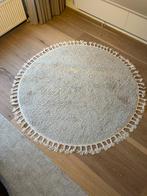 Rond vloerkleed met franjes, Ophalen, Gebruikt, 100 tot 150 cm, Wit