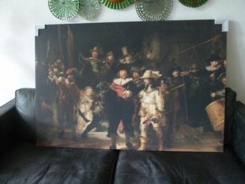 schilderij Nachtwacht 150 bij 100cm beschikbaar voor biedingen