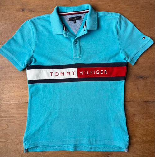Tommy Hilfiger polo, blauw mt. 122-128, Kinderen en Baby's, Kinderkleding | Maat 128, Gebruikt, Jongen, Shirt of Longsleeve, Ophalen of Verzenden