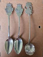 3 oude zilveren theelepeltjes Soerabaia en Wajang pop, Ophalen of Verzenden