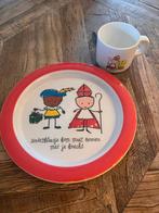Sinterklaas servies - melamine kinder bordje met beker., Diversen, Sinterklaas, Ophalen of Verzenden, Zo goed als nieuw