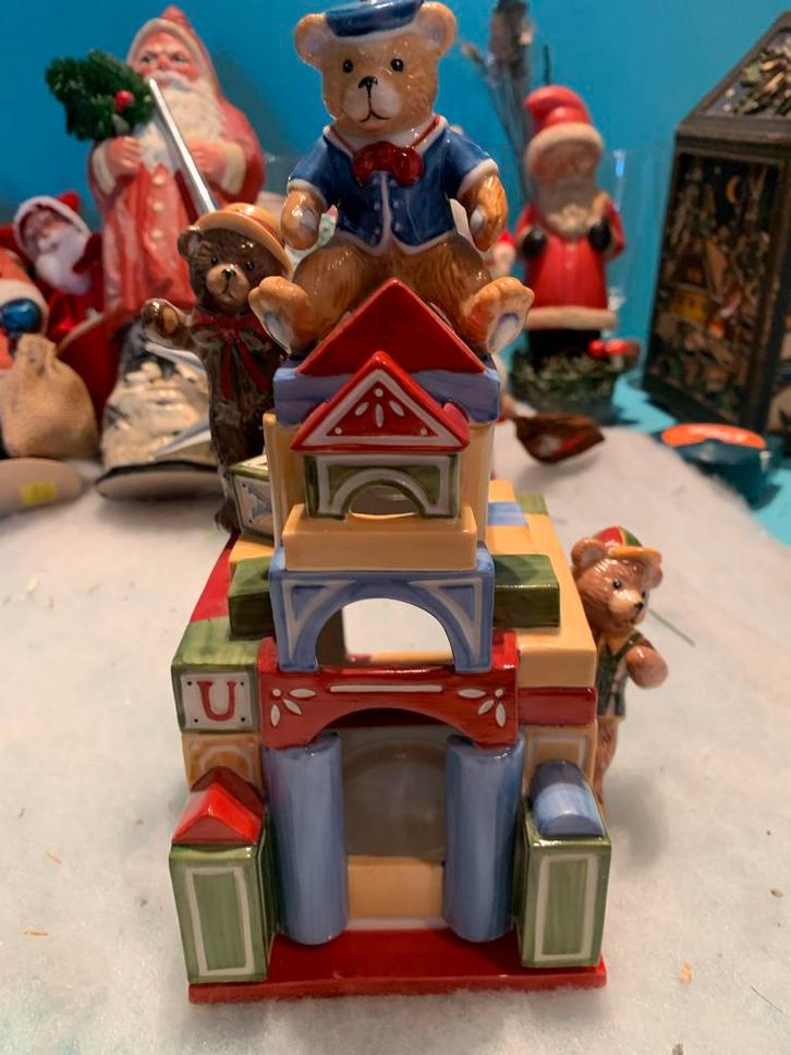 Zeldzame Villeroy & Boch Kerst Ornament - Beren met Blokken, Diversen, Kerst, Gebruikt, Ophalen of Verzenden