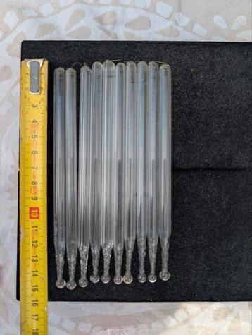 10 Glazen Pegels voor Antieke Hanglamp beschikbaar voor biedingen