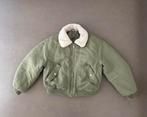 Lichtgroene bomber, winterjas, Zara, 140 fake fur kraag, Meisje, Ophalen of Verzenden, Zo goed als nieuw, Zara girls