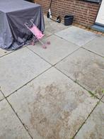 Terras Tegels - Grijze Betonlook, Tuin en Terras, Tegels en Klinkers, Ophalen, Gebruikt, 10 m² of meer, Beton