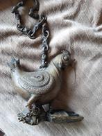 Antieke Bronzen Olielamp Kip nepal, Ophalen of Verzenden, Brons