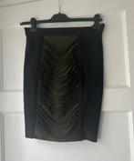 Chique zwart groene kokerrok rok maat S 36 38, Ophalen of Verzenden, Zo goed als nieuw, Knielengte, Maat 36 (S)