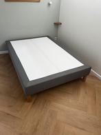 Boxspring 140x200 IKEA grijs mooi!, Huis en Inrichting, Slaapkamer | Boxsprings, Ophalen, Tweepersoons, 140 cm, Zo goed als nieuw