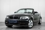BMW 1-Serie 2.0 118I Cabrio 2008 Zwart, Auto's, Cabriolet, 4 stoelen, Zwart, 1200 kg
