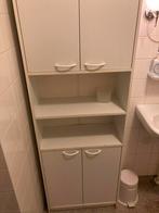 Witte Badkamerkast met Deuren en Planken, Ophalen, Kunststof, 50 tot 100 cm, Zo goed als nieuw