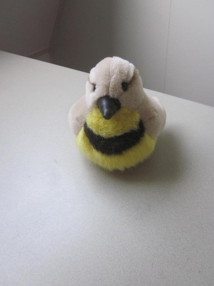 Superzachte pluche vogel met "leren" snavel kunststof ogen, Kinderen en Baby's, Speelgoed | Knuffels en Pluche, Zo goed als nieuw