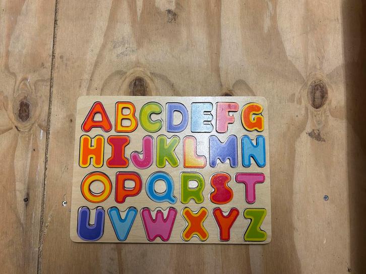 Houten Alfabet Puzzel, Kinderen en Baby's, Speelgoed | Educatief en Creatief, Gebruikt, Puzzelen, Ophalen of Verzenden