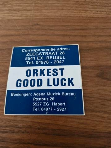 1318 Sticker Orkest Good Luck Hapert beschikbaar voor biedingen