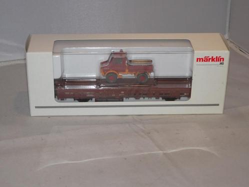 Marklin rongenwagon 00753-11 met UNIMOG nieuw in OVP(#716), Hobby en Vrije tijd, Modeltreinen | H0, Nieuw, Wagon, Wisselstroom