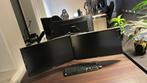 2x Samsung monitor 28 inch 4K UHD + armen (LU28E570DS/EN), HDMI, TN, 60 Hz of minder, Ophalen