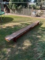 Prachtige antieke houten schoolbank, Zweedse bank 3m60!, Ophalen, 300 cm of meer, Zo goed als nieuw, Rechte bank