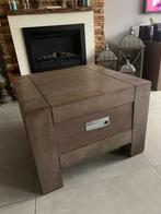 Eiken houten hoek/salon/bijzettafel (60x60) met lade, Huis en Inrichting, Tafels | Bijzettafels, Vierkant, 55 tot 75 cm, Hout
