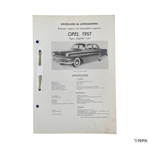 Kluwer | Opel Kapitan 2.5 L | 1957 | NL, Auto diversen, Handleidingen en Instructieboekjes, Ophalen of Verzenden