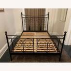Noresund Ikea bed 140  200 cm, Huis en Inrichting, Slaapkamer | Bedden, Ophalen, Gebruikt, Zwart, Tweepersoons