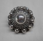 Zilveren grote Zeeuwse knop broche nr.1721, Verzenden, Zilver, Broche