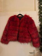 fauxfur bont jas, Ophalen, Zo goed als nieuw, Maat 42/44 (L), Zwart